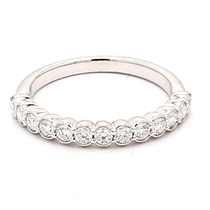18K White Gold Diamond Band, 0.50 ct tw
