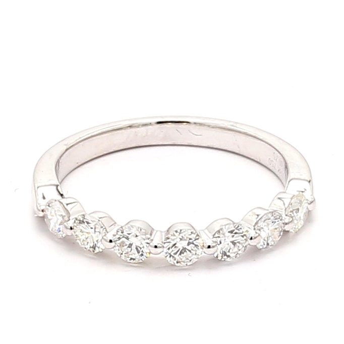 18K White Gold Diamond Band, 0.75 ct tw