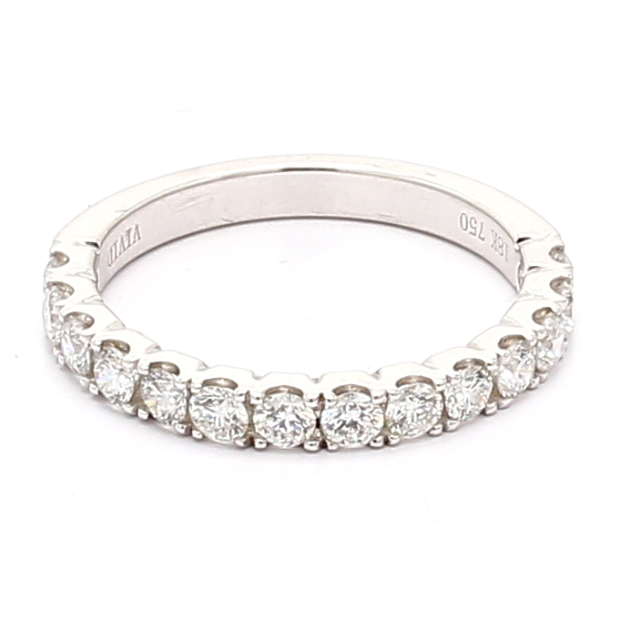 18K White Gold Diamond Band, 0.83 ct tw