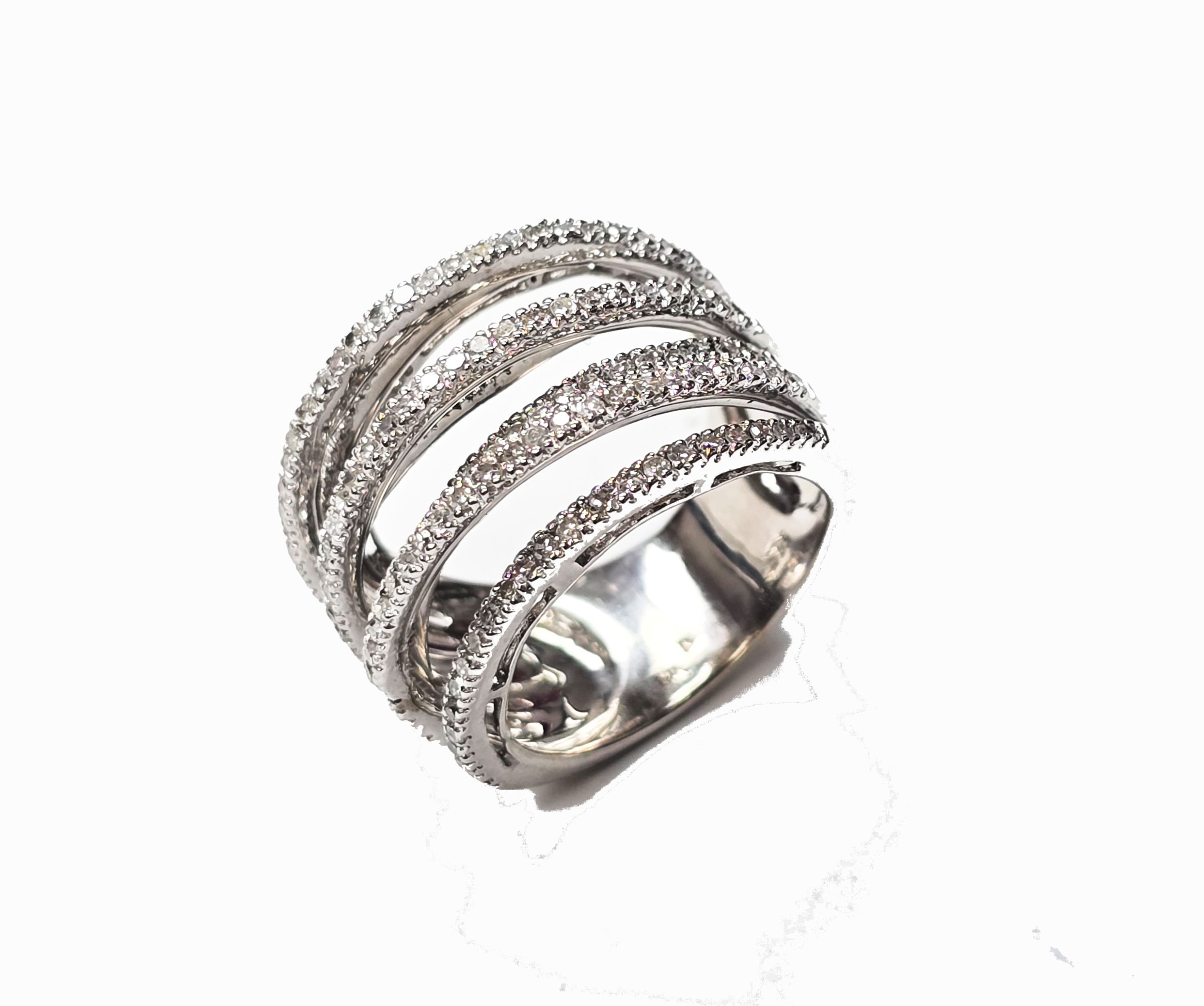 18K White Gold Diamond Band, 1.00 ct tw