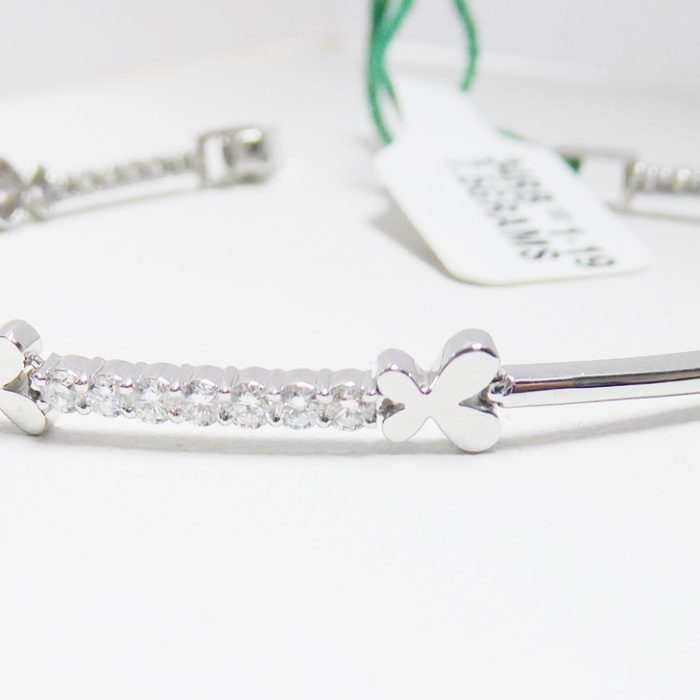 18K White Gold Diamond Bracelet, 1.19 ct tw