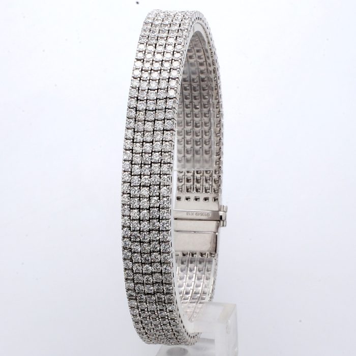 18K White Gold Diamond Bracelet, 10.65 ct tw