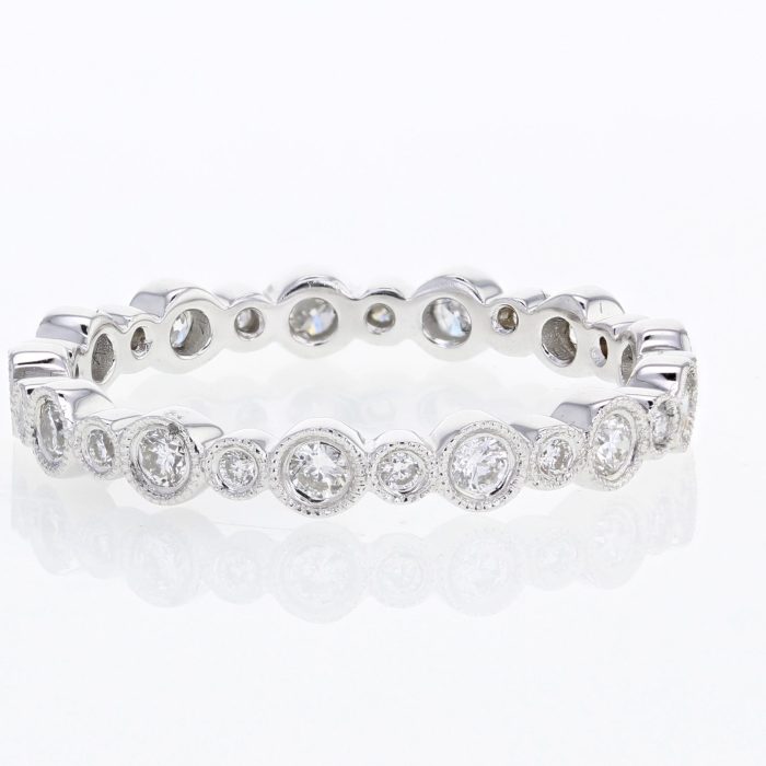 18K White Gold Diamond Eternity Band, 0.35 ct tw