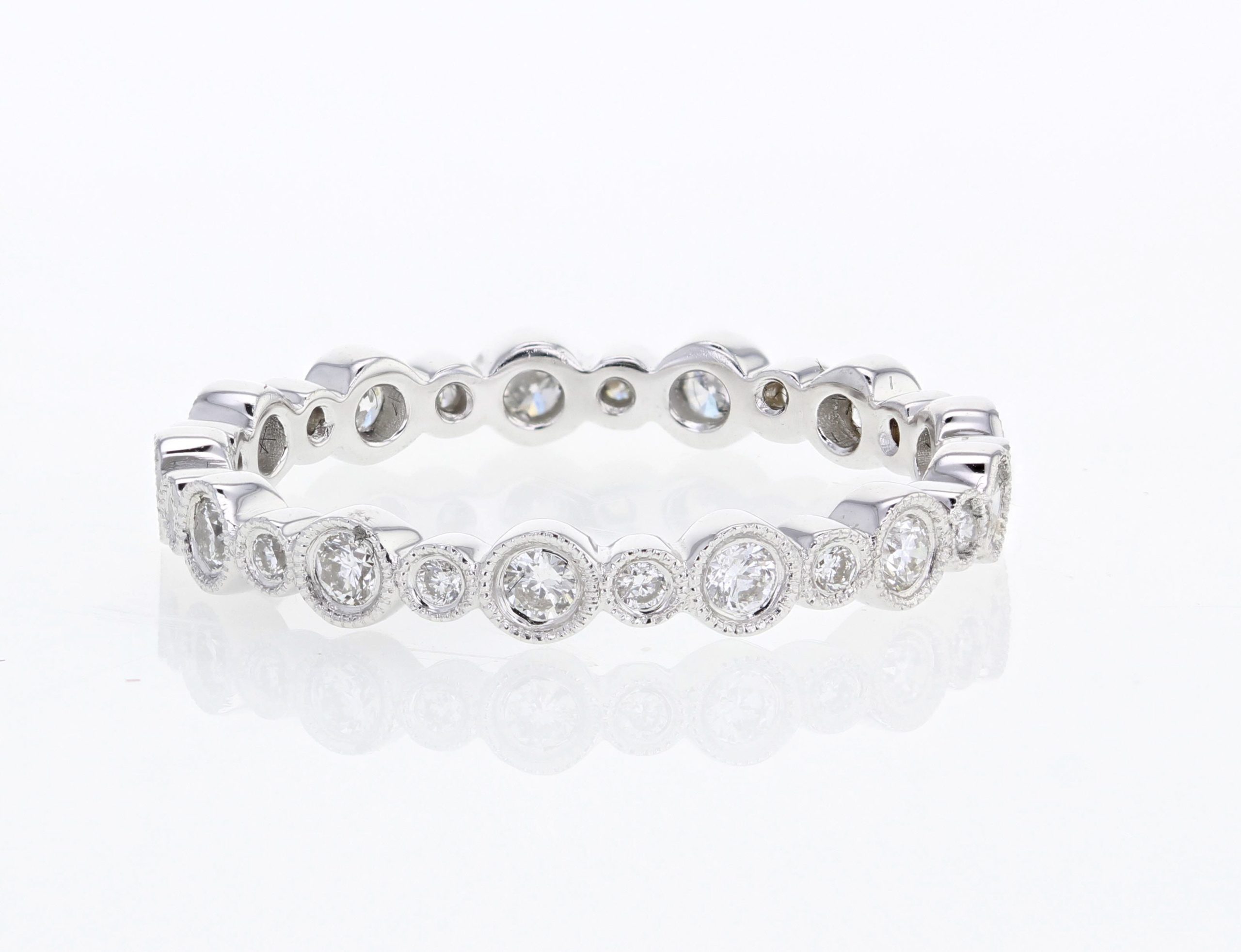 18K White Gold Diamond Eternity Band, 0.35 ct tw