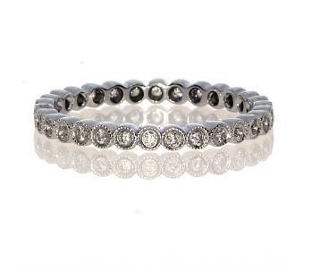 18K White Gold Diamond Eternity Band, 0.36 ct tw