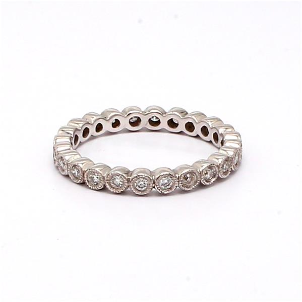 18K White Gold Diamond Eternity Band, 0.36 ct tw