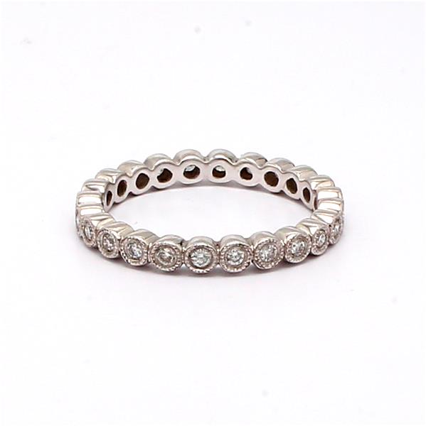 18K White Gold Diamond Eternity Band, 0.36 ct tw – view 2