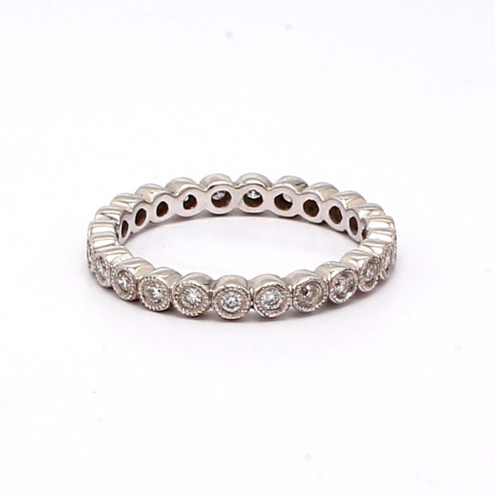 18K White Gold Diamond Eternity Band, 0.36 ct tw