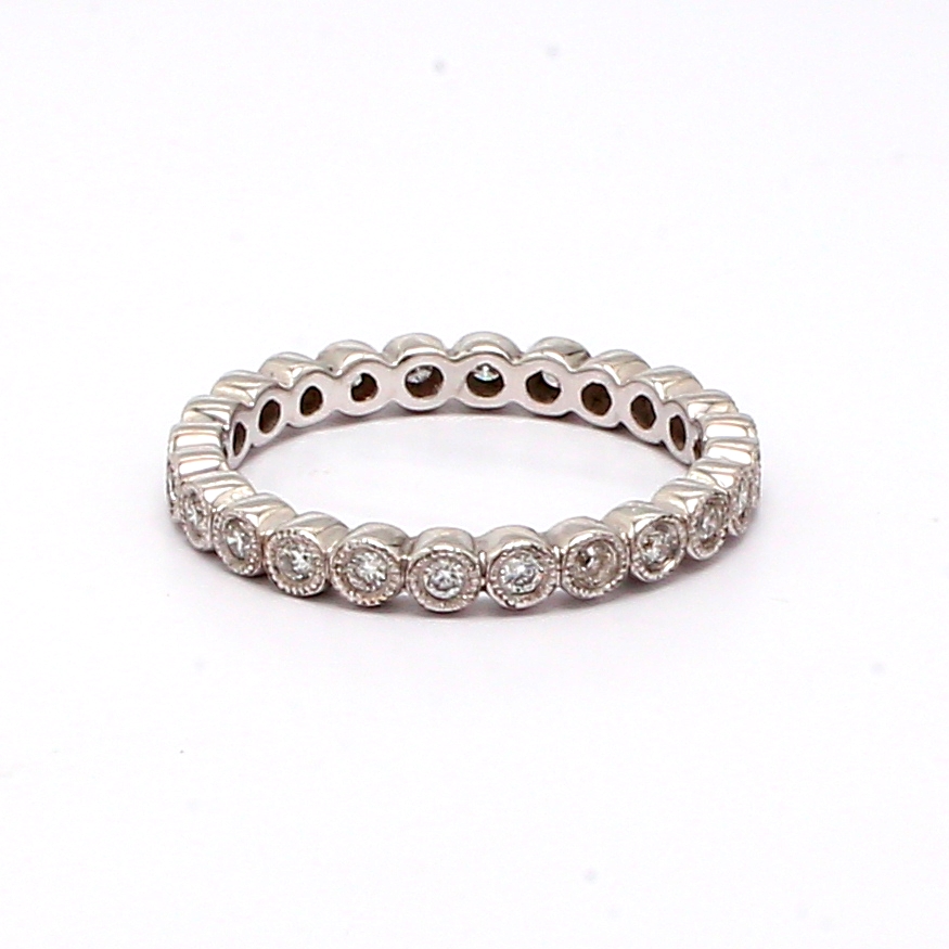 18K White Gold Diamond Eternity Band, 0.36 ct tw