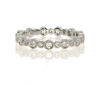 18K White Gold Diamond Eternity Band, 0.76 ct tw