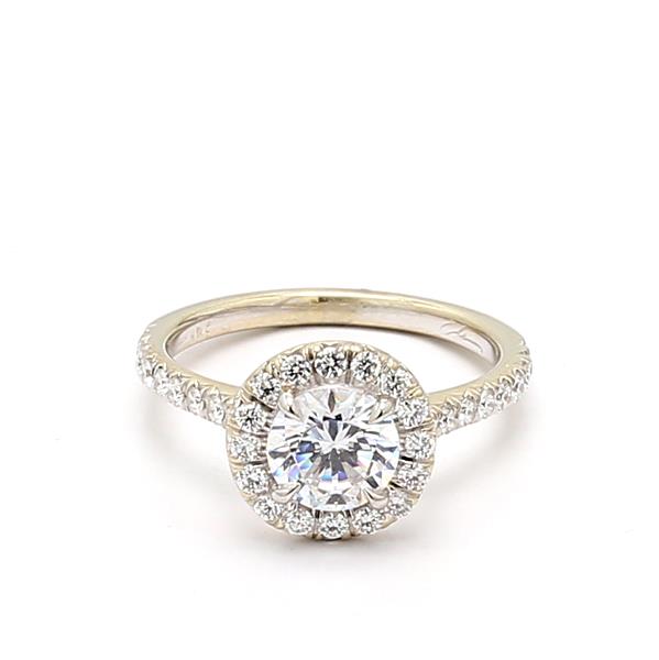 18K White Gold Diamond Semi-Mount, 0.45 ct tw