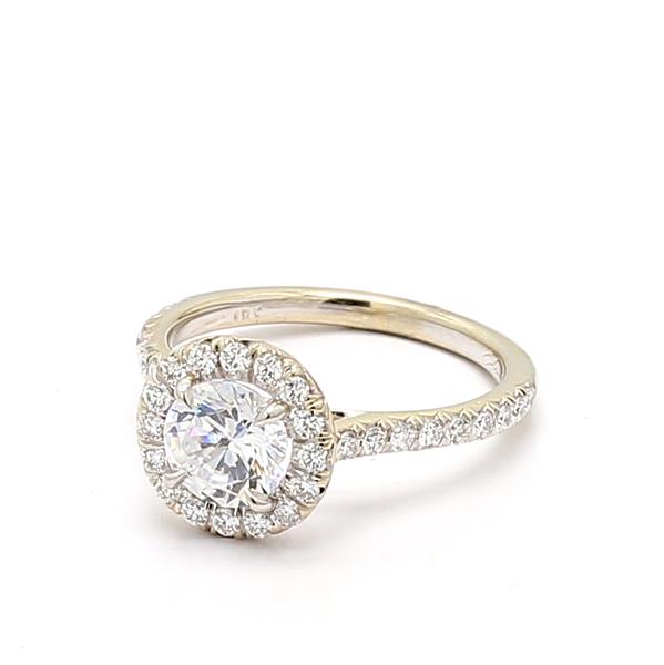 18K White Gold Diamond Semi-Mount, 0.45 ct tw – view 3