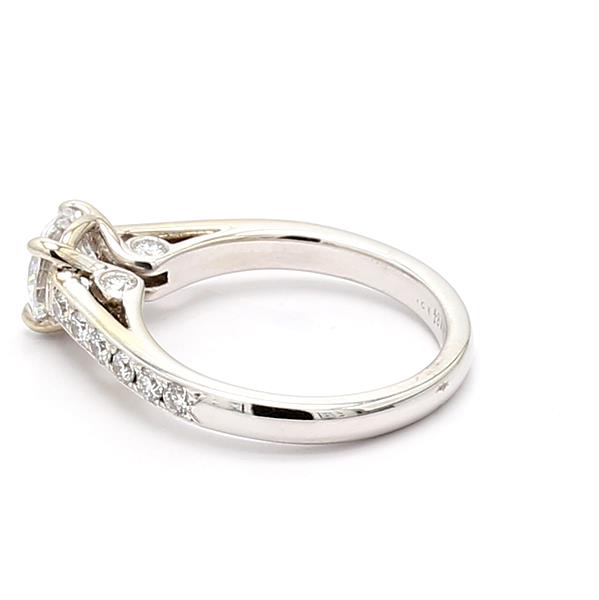 18K White Gold Diamond Semi-Mount, 0.53 ct tw – view 3