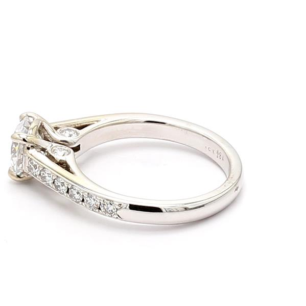18K White Gold Diamond Semi-Mount, 0.53 ct tw – view 4