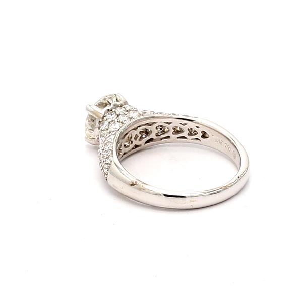 18K White Gold Diamond Semi-Mount, 1.00 ct tw – view 2
