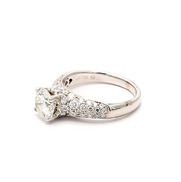 18K White Gold Diamond Semi-Mount, 1.00 ct tw – view 4