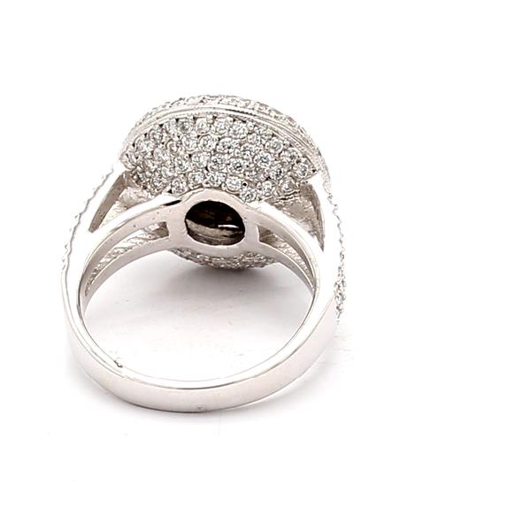 18K White Gold Double Halo Diamond Semi-Mount, 1.32 ct tw – view 4