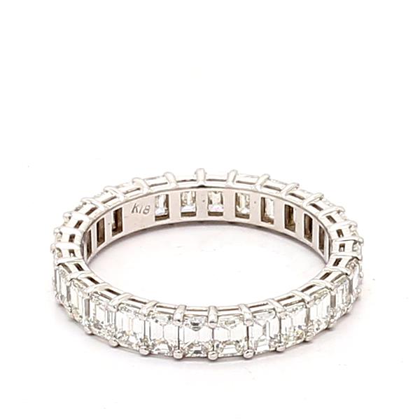 18K White Gold Emerald-Cut Diamond Band, 2.70 ct tw – view 2