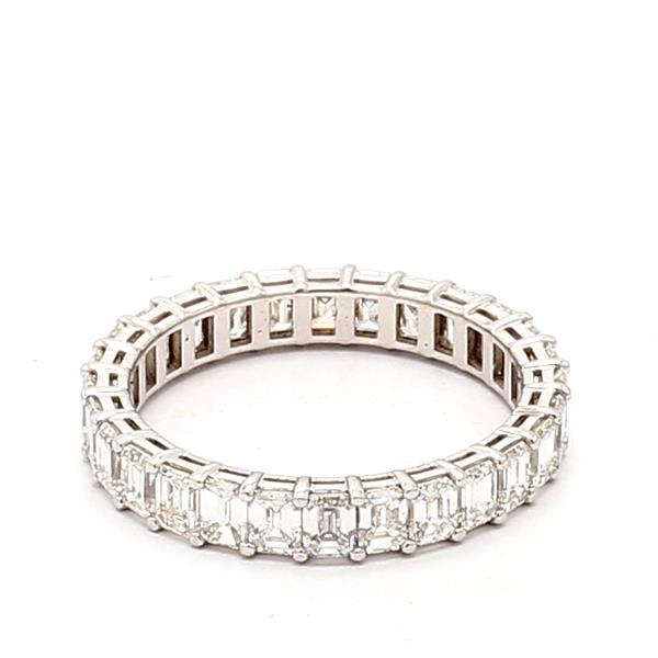 18K White Gold Emerald-Cut Diamond Band, 2.70 ct tw – view 4