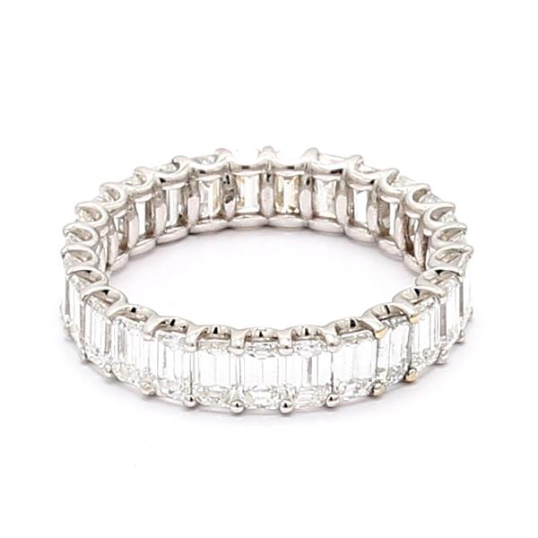 18K White Gold Emerald-Cut Diamond Eternity Band, 3.56 ct tw