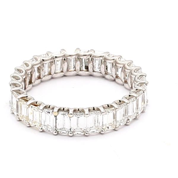 18K White Gold Emerald-Cut Diamond Eternity Band, 3.56 ct tw – view 2