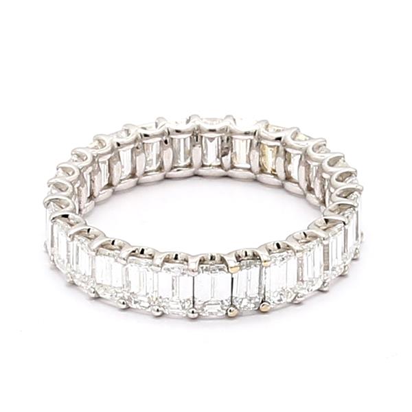 18K White Gold Emerald-Cut Diamond Eternity Band, 3.56 ct tw – view 3