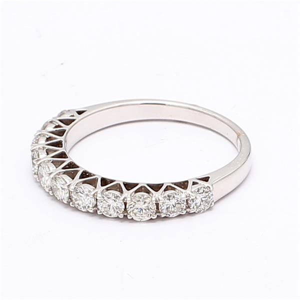 18K White Gold Half-Eternity Diamond Band, 0.91 ct tw – view 2