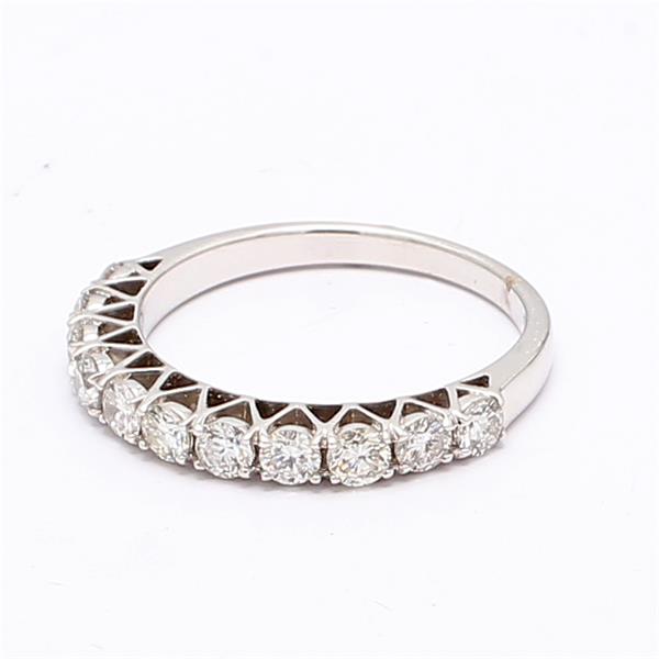 18K White Gold Half-Eternity Diamond Band, 0.91 ct tw – view 4