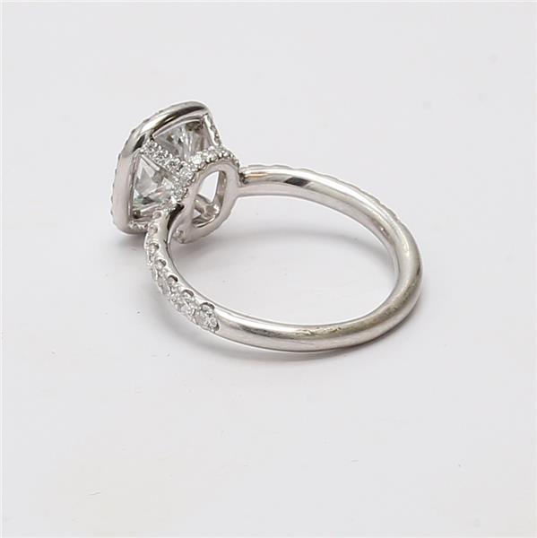 18K White Gold Halo Diamond Semi-Mount, 0.50 ct tw – view 2