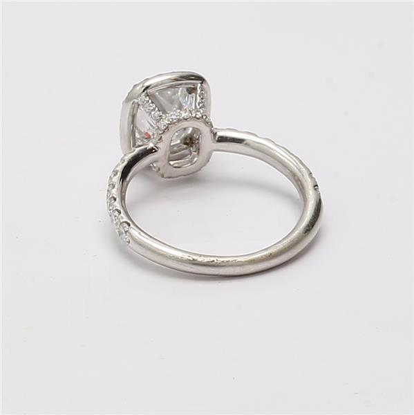 18K White Gold Halo Diamond Semi-Mount, 0.50 ct tw – view 3