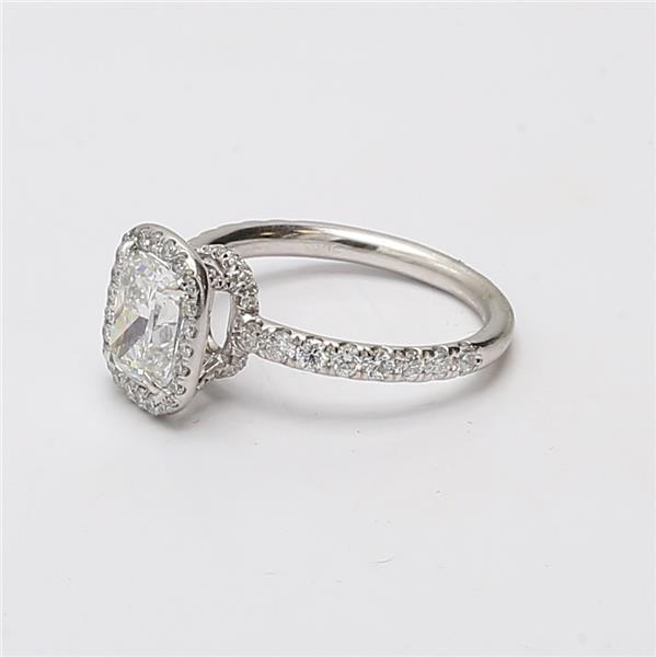 18K White Gold Halo Diamond Semi-Mount, 0.50 ct tw – view 4