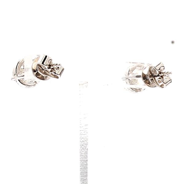 18K White Gold Halo Round Diamond Stud Earrings, 0.92 ct tw – view 4