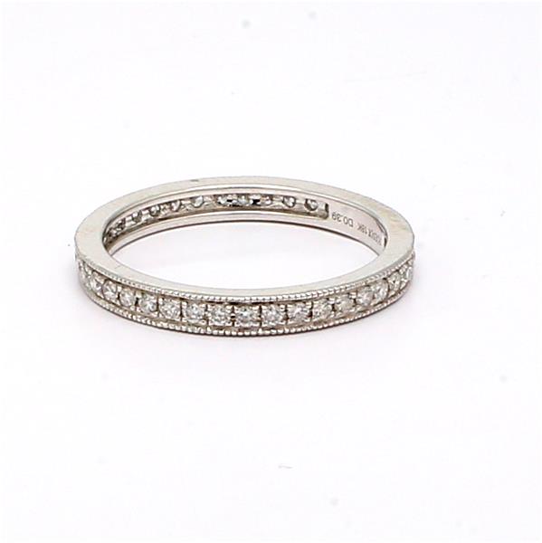 18K White Gold Milgrain Diamond Eternity Band, 0.44 ct tw – view 2