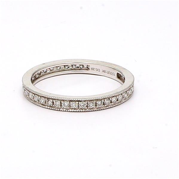 18K White Gold Milgrain Diamond Eternity Band, 0.44 ct tw – view 3