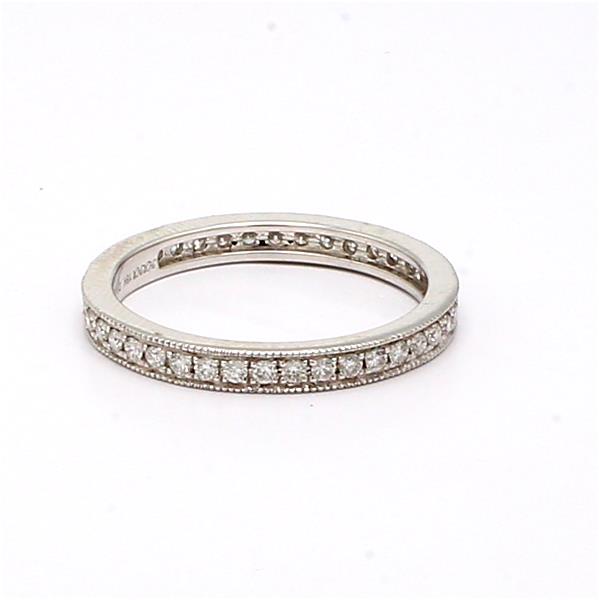18K White Gold Milgrain Diamond Eternity Band, 0.44 ct tw – view 4
