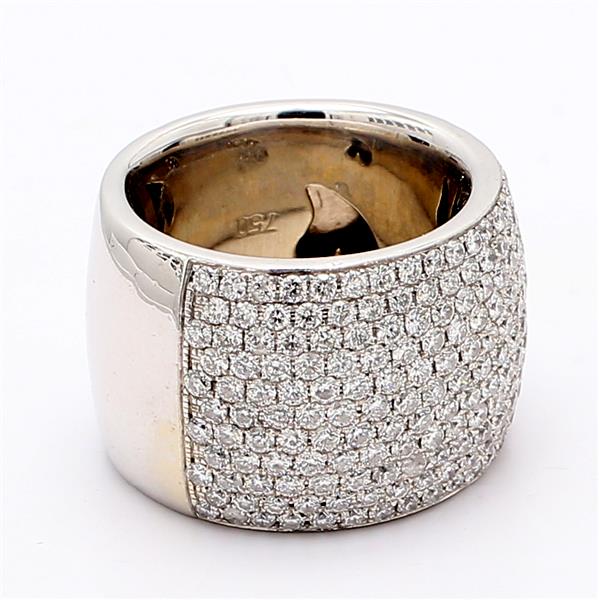 18K White Gold Pavé Half-Way Diamond Band, 3.25 ct tw – view 2