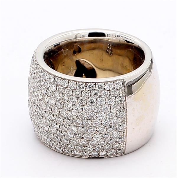 18K White Gold Pavé Half-Way Diamond Band, 3.25 ct tw – view 4