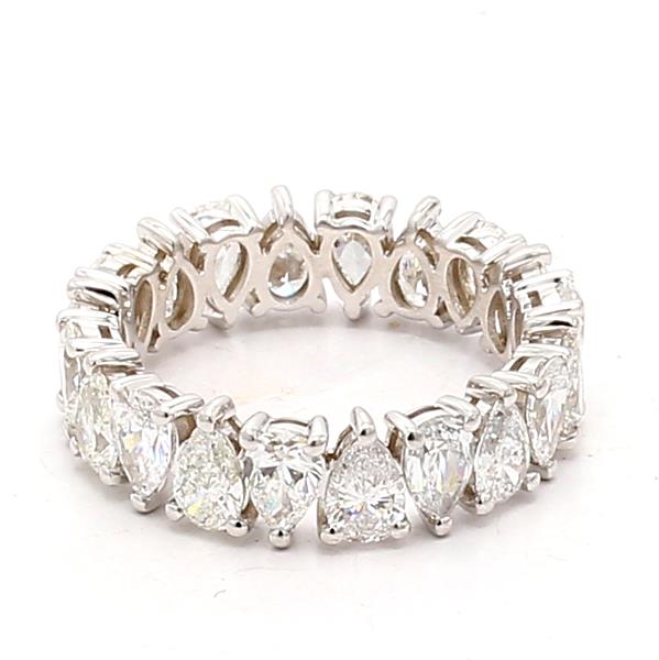 18K White Gold Pear-Shaped Diamond Eternity Band, 3.77 ct tw