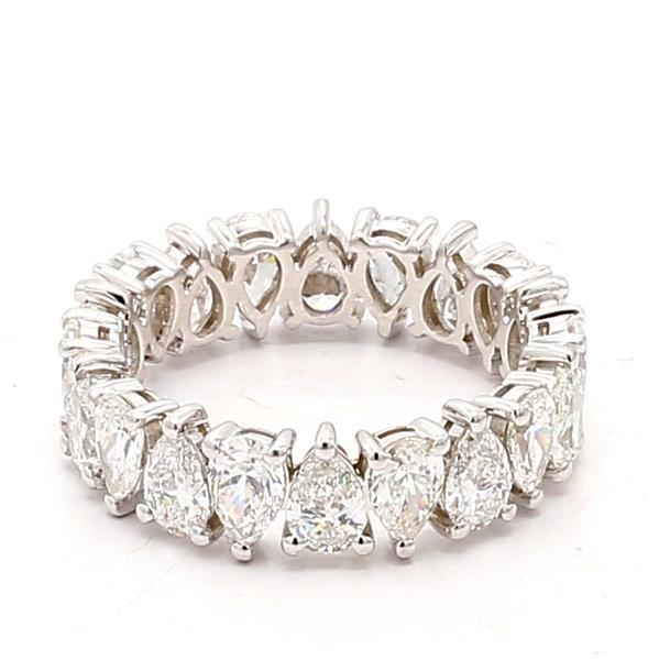 18K White Gold Pear-Shaped Diamond Eternity Band, 3.77 ct tw – view 2