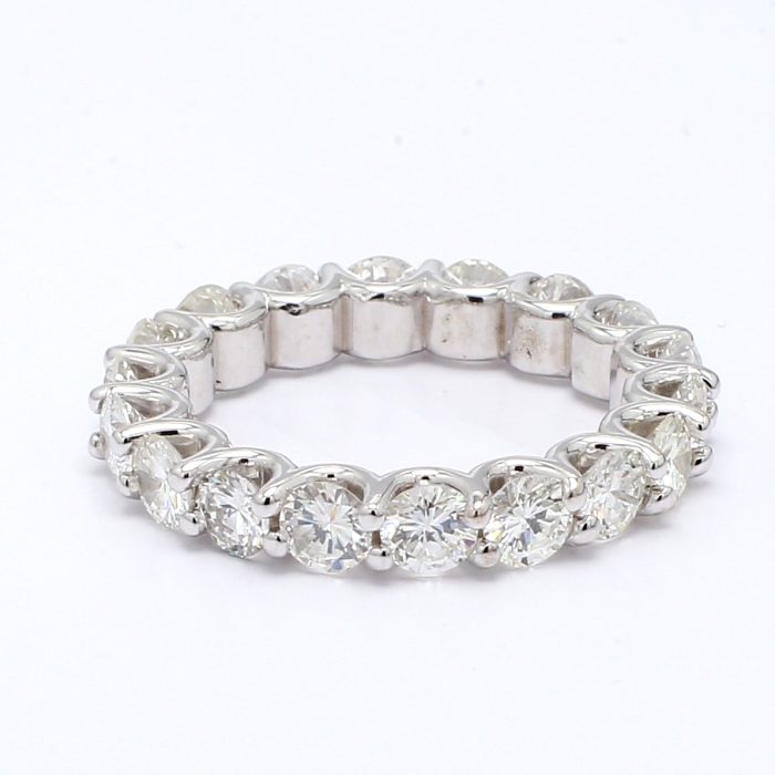 18K White Gold Shared-Prong Diamond Eternity Band, 3.05 ct tw