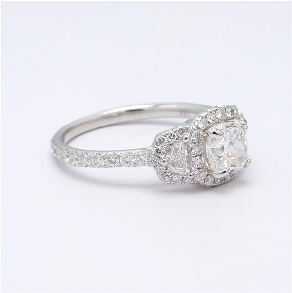 18K White Gold Shield Diamond Semi-Mount, 1.00 ct tw – view 2
