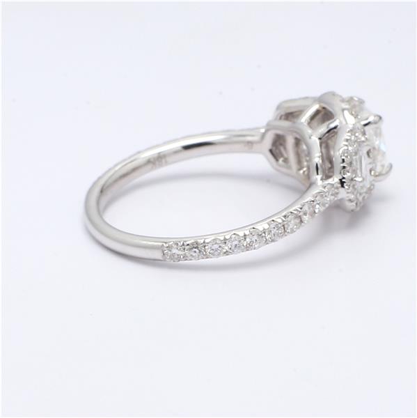 18K White Gold Shield Diamond Semi-Mount, 1.00 ct tw – view 3