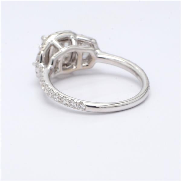 18K White Gold Shield Diamond Semi-Mount, 1.00 ct tw – view 4