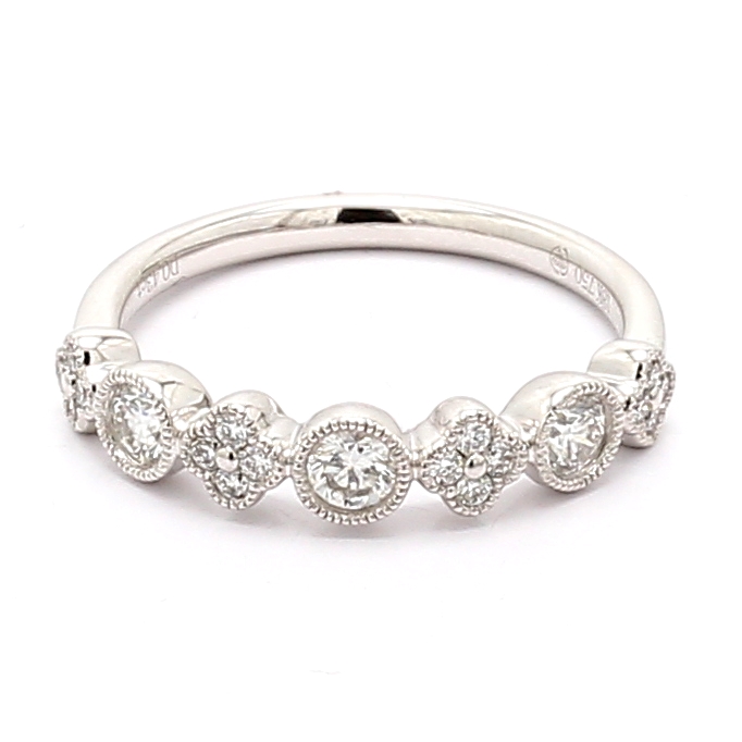 18K White Gold Stackable Diamond Band, 0.43 ct tw