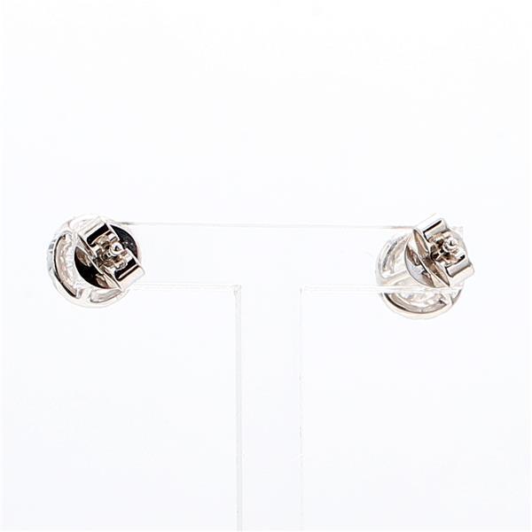 18K White Gold Three-Prong Round Diamond Earrings, 0.77 ct tw – view 4