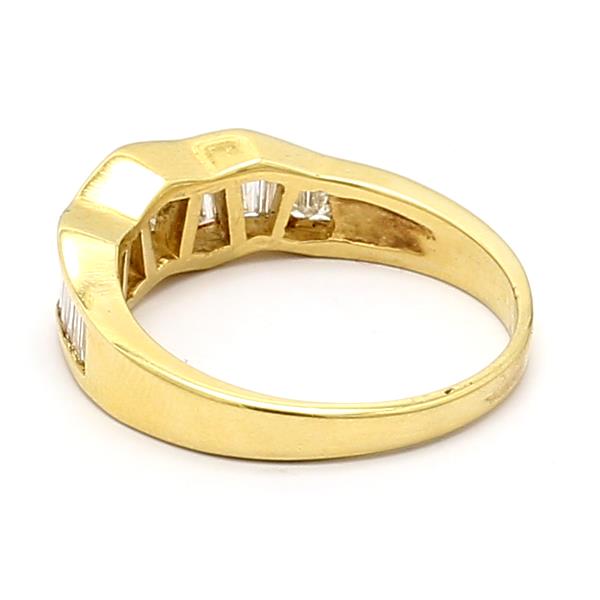 18K Yellow Gold Baguette Diamond Band, 1.50 ct tw – view 2