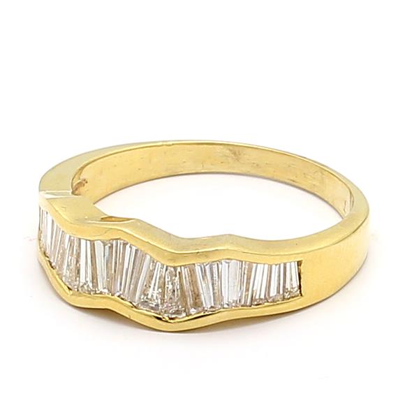 18K Yellow Gold Baguette Diamond Band, 1.50 ct tw – view 4