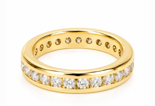 18K Yellow Gold Channel-Set Diamond Eternity Band, 1.50 ct tw