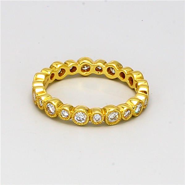 18K Yellow Gold Diamond Eternity Band, 0.41 ct tw