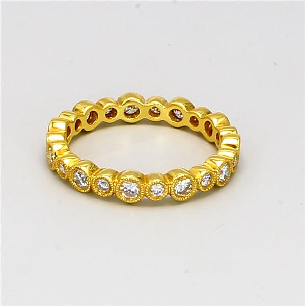 18K Yellow Gold Diamond Eternity Band, 0.41 ct tw – view 3